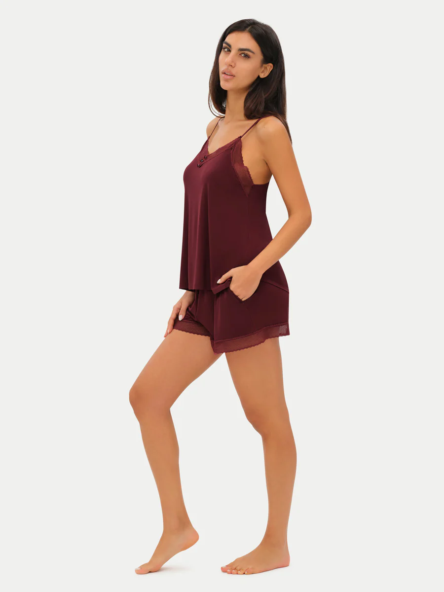 Bamboo Lace Cami & Shorts Set - Image 2