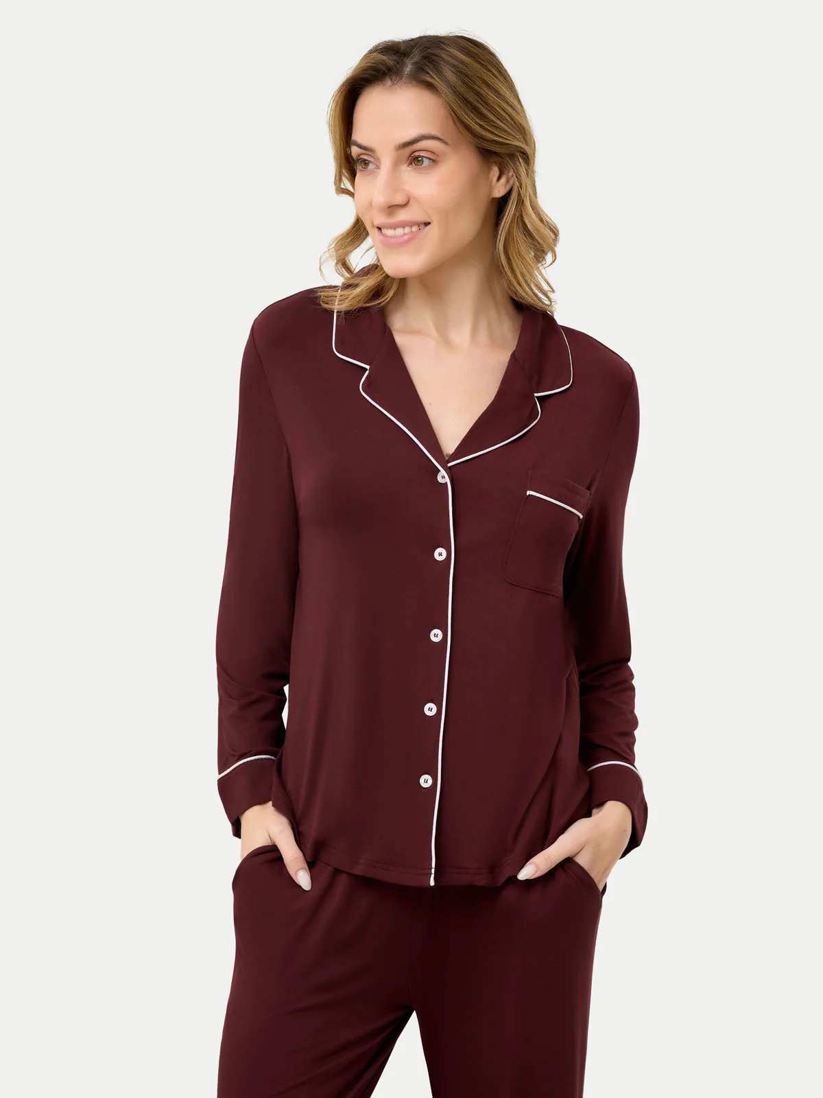 Long Sleeve Bamboo Pajama Set - Image 13
