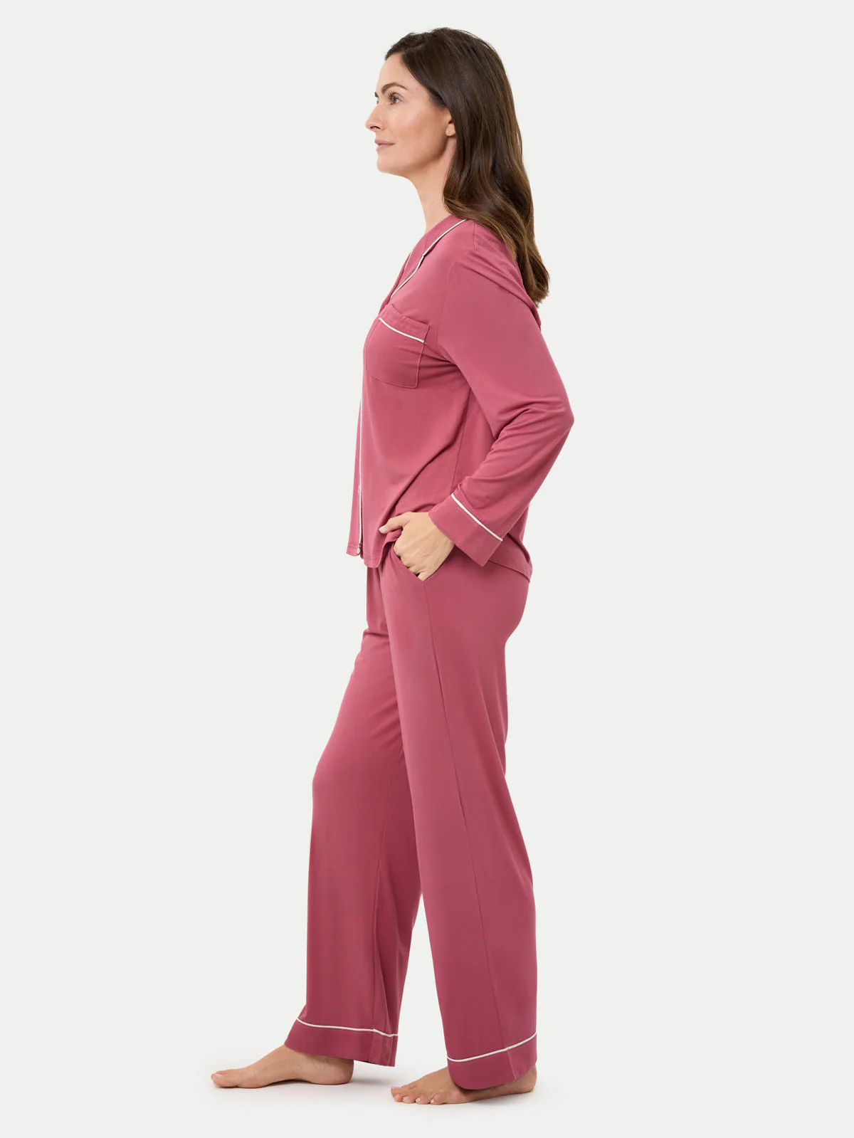 Long Sleeve Bamboo Pajama Set - Image 33
