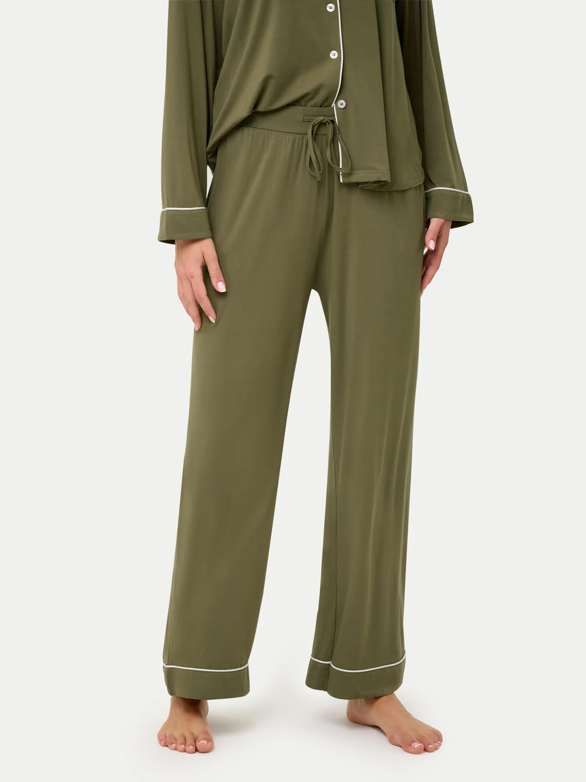 Long Sleeve Bamboo Pajama Set - Image 46