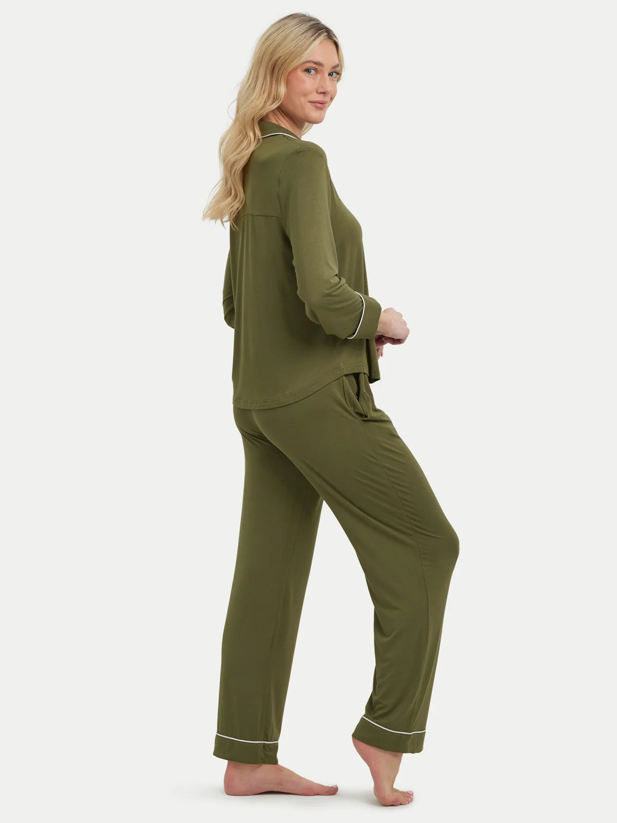 Long Sleeve Bamboo Pajama Set - Image 73