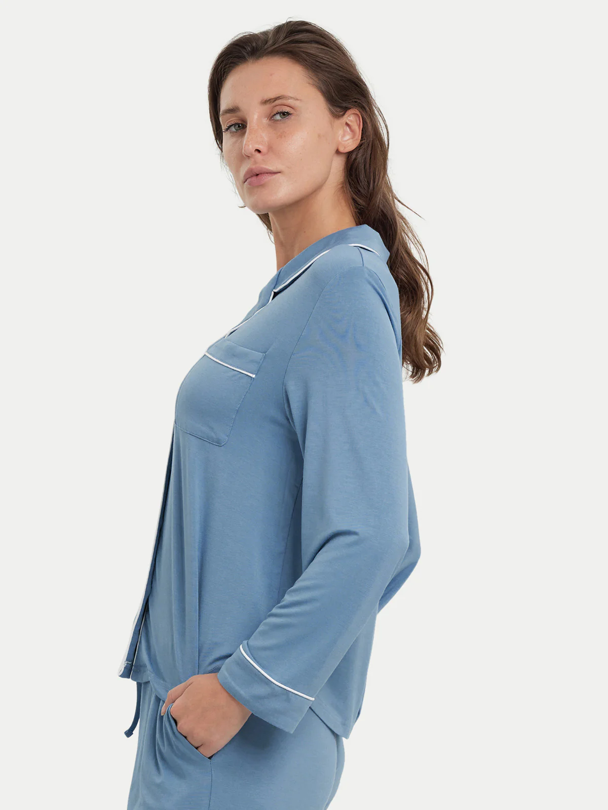 Long Sleeve Bamboo Pajama Shirt - Image 43