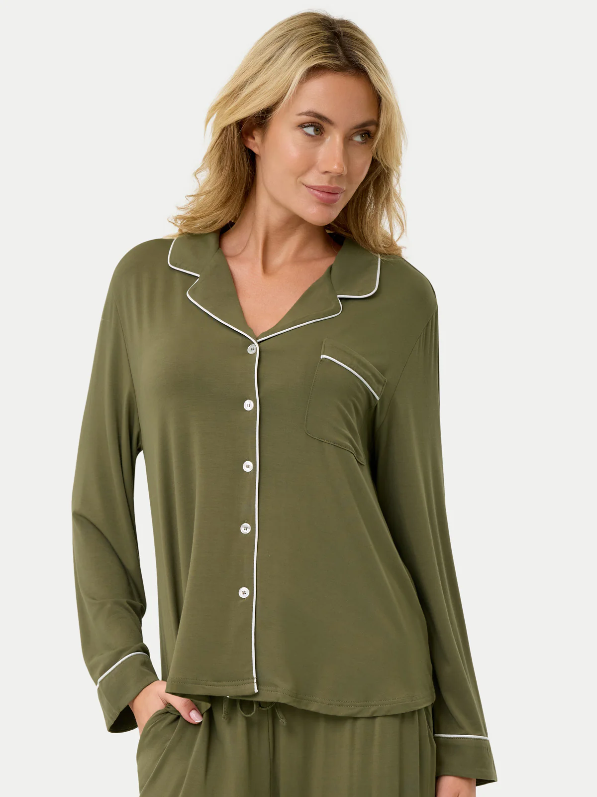 Long Sleeve Bamboo Pajama Shirt - Image 64