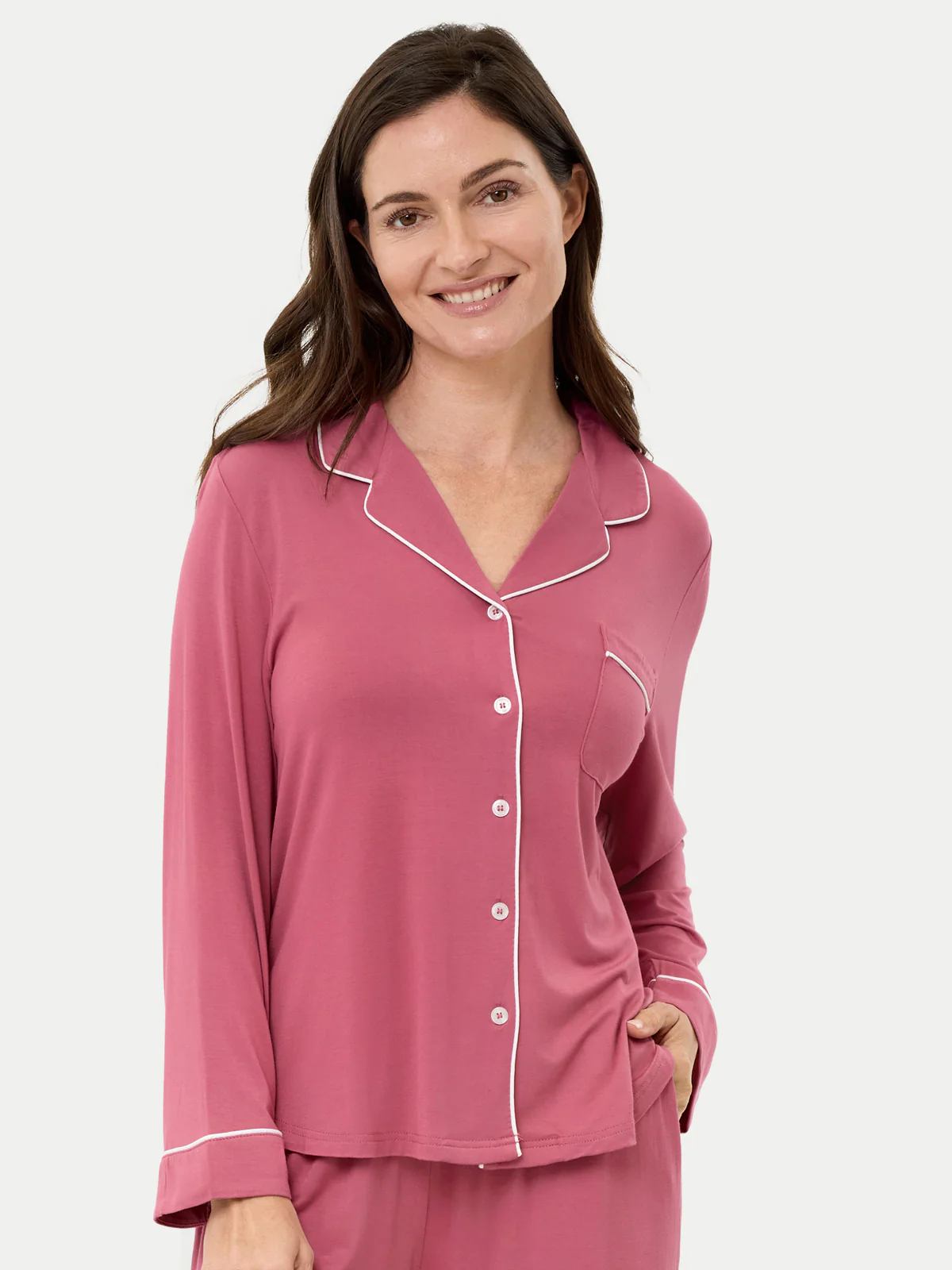 Long Sleeve Bamboo Pajama Shirt - Image 69