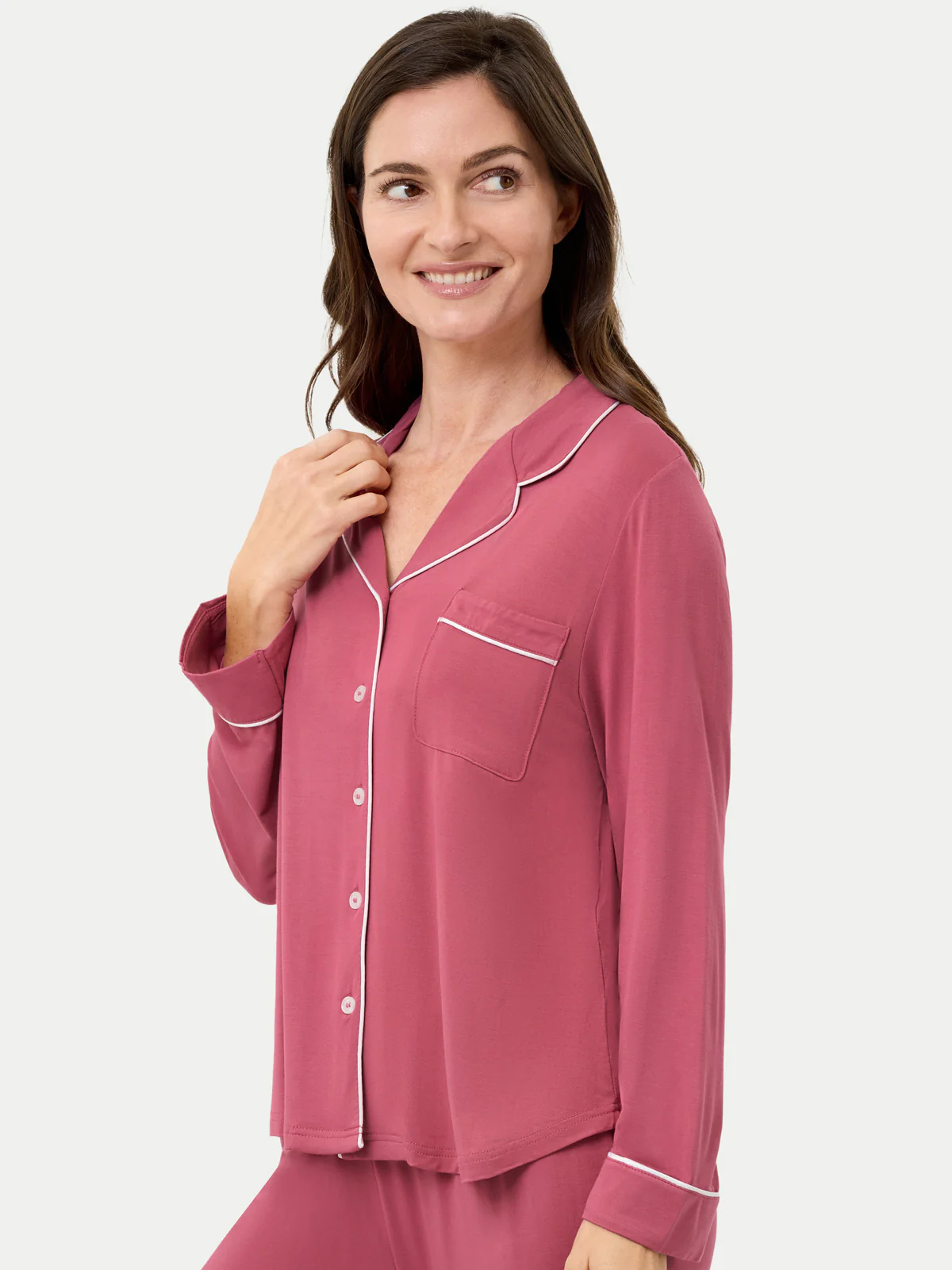 Long Sleeve Bamboo Pajama Shirt - Image 73