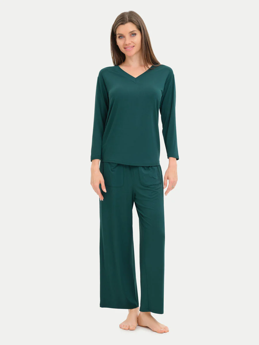 Long Sleeve Bamboo Slouchy PJs Set - Image 103