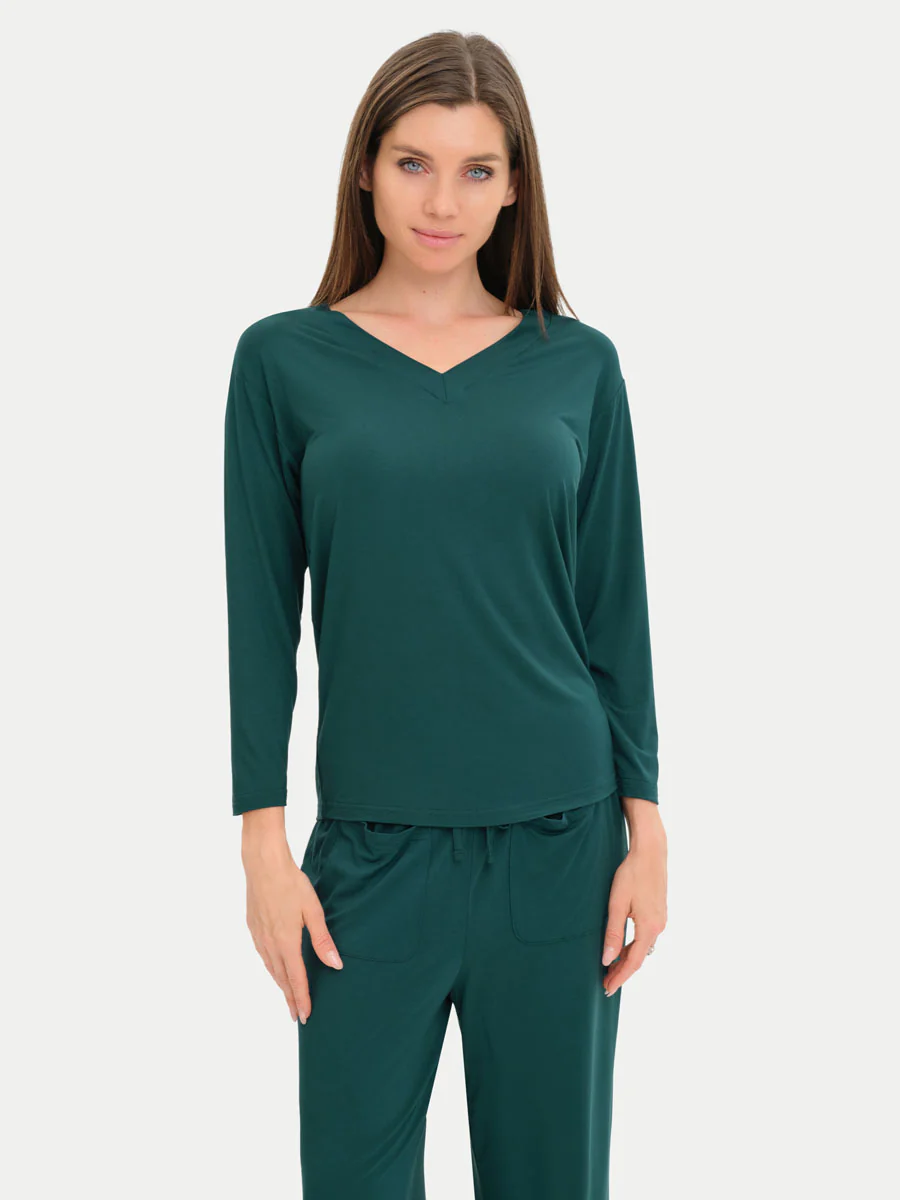 Long Sleeve Bamboo Slouchy PJs Set - Image 105