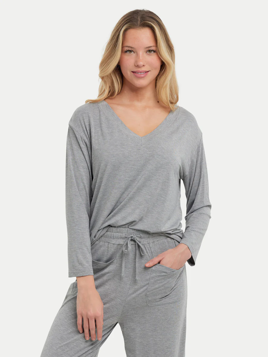 Long Sleeve Bamboo Slouchy PJs Set - Image 5