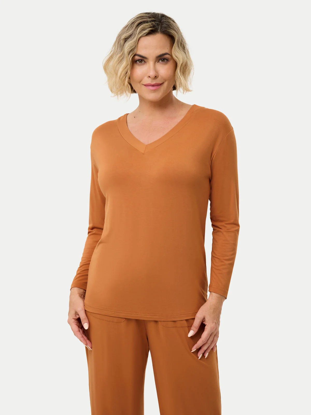 Long Sleeve Bamboo Slouchy PJs Set - Image 61
