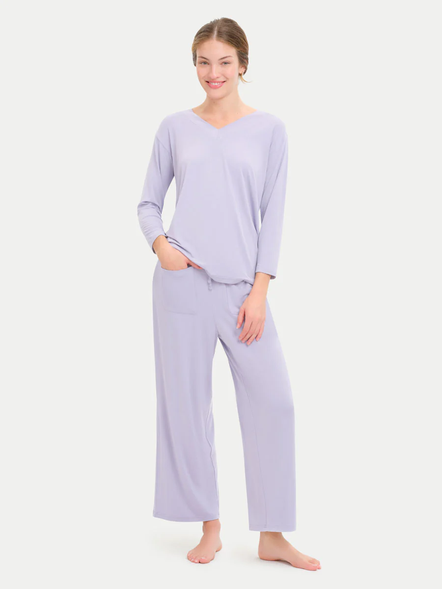 Long Sleeve Bamboo Slouchy PJs Set - Image 85