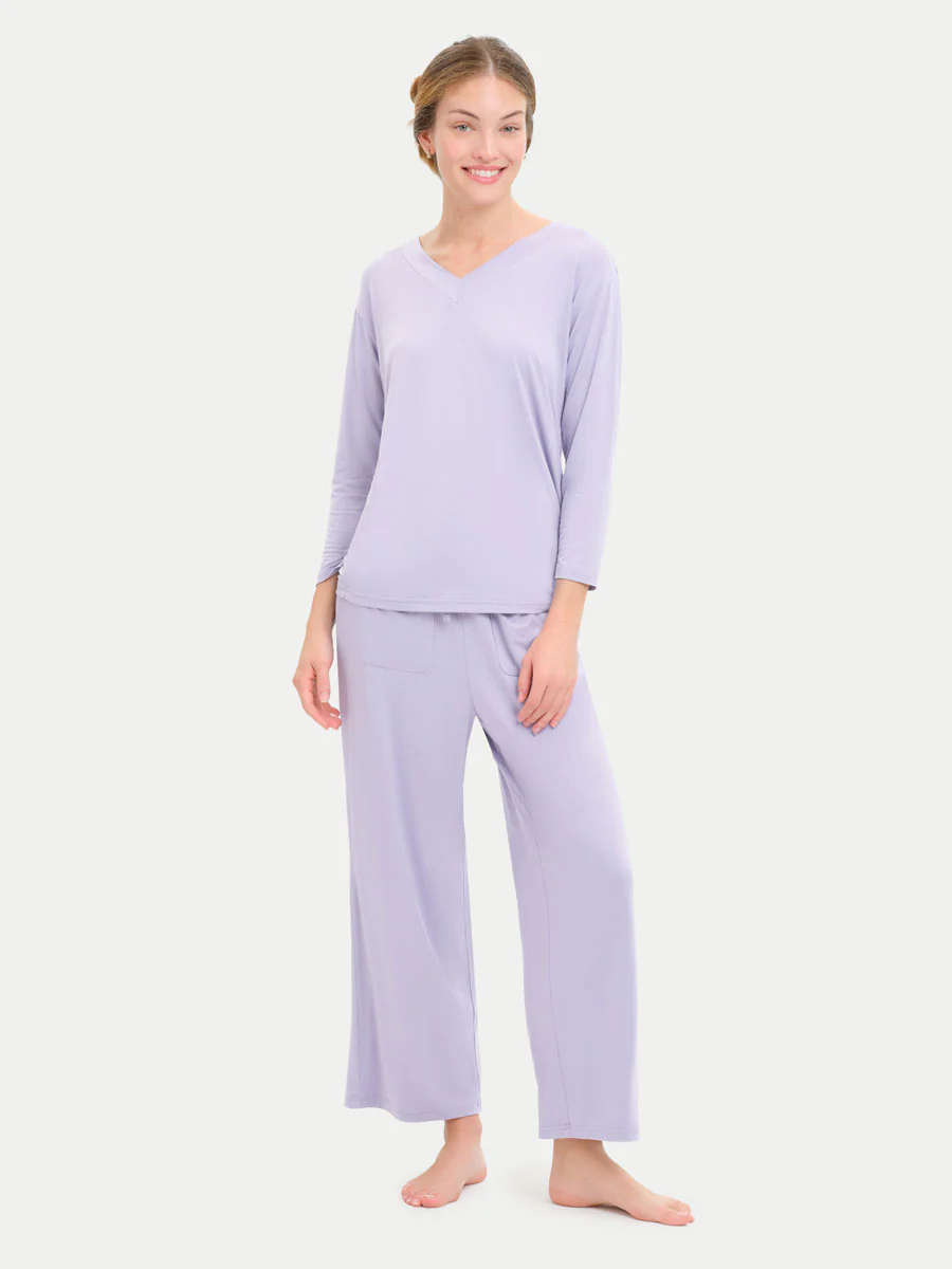 Long Sleeve Bamboo Slouchy PJs Top - Image 105