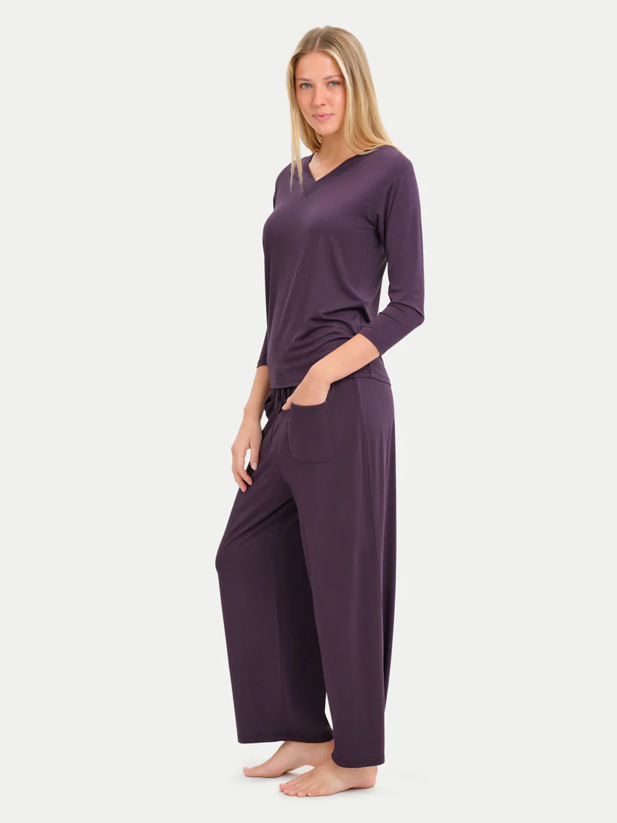 Long Sleeve Bamboo Slouchy PJs Top - Image 112
