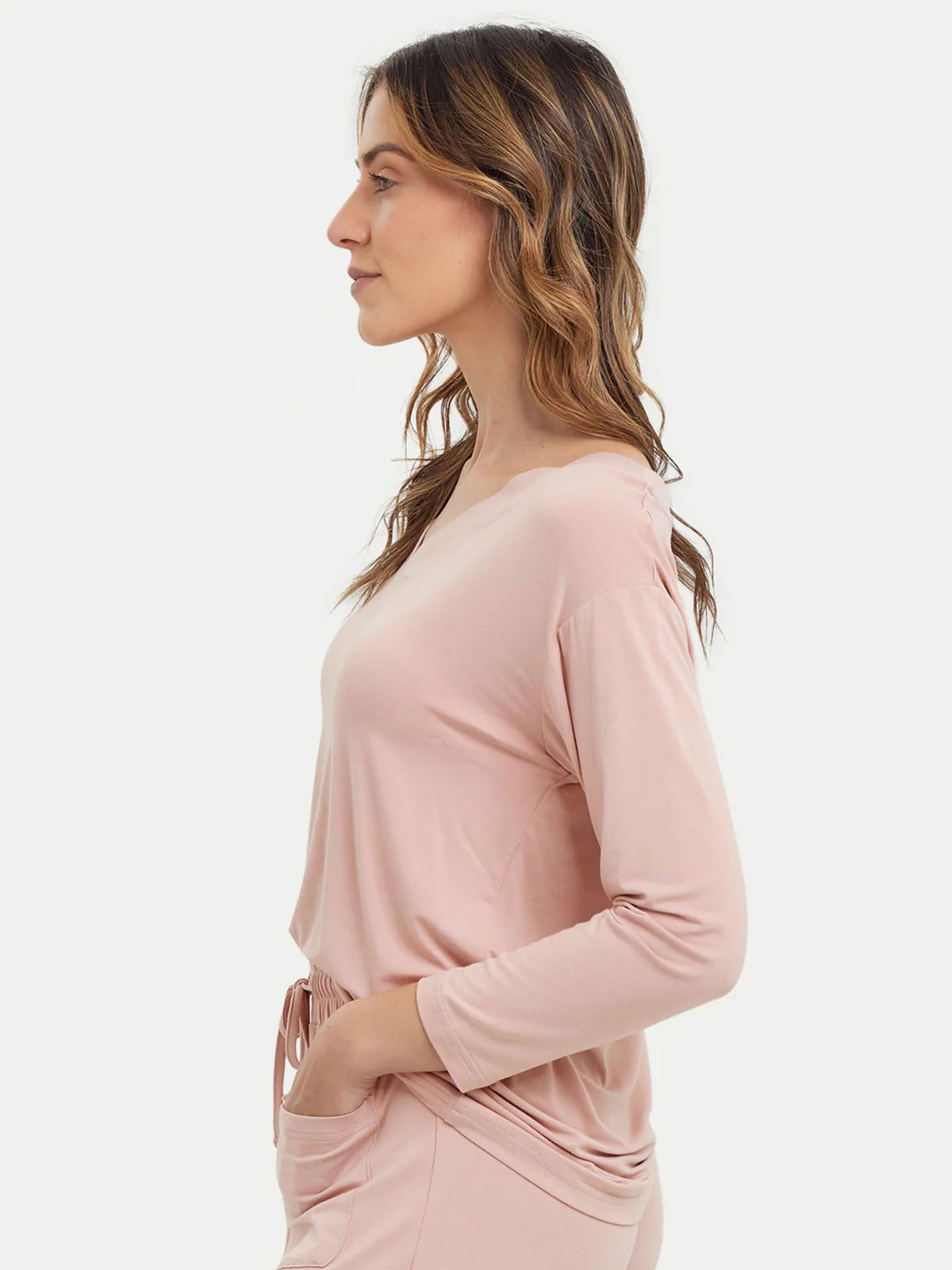 Long Sleeve Bamboo Slouchy PJs Top - Image 17