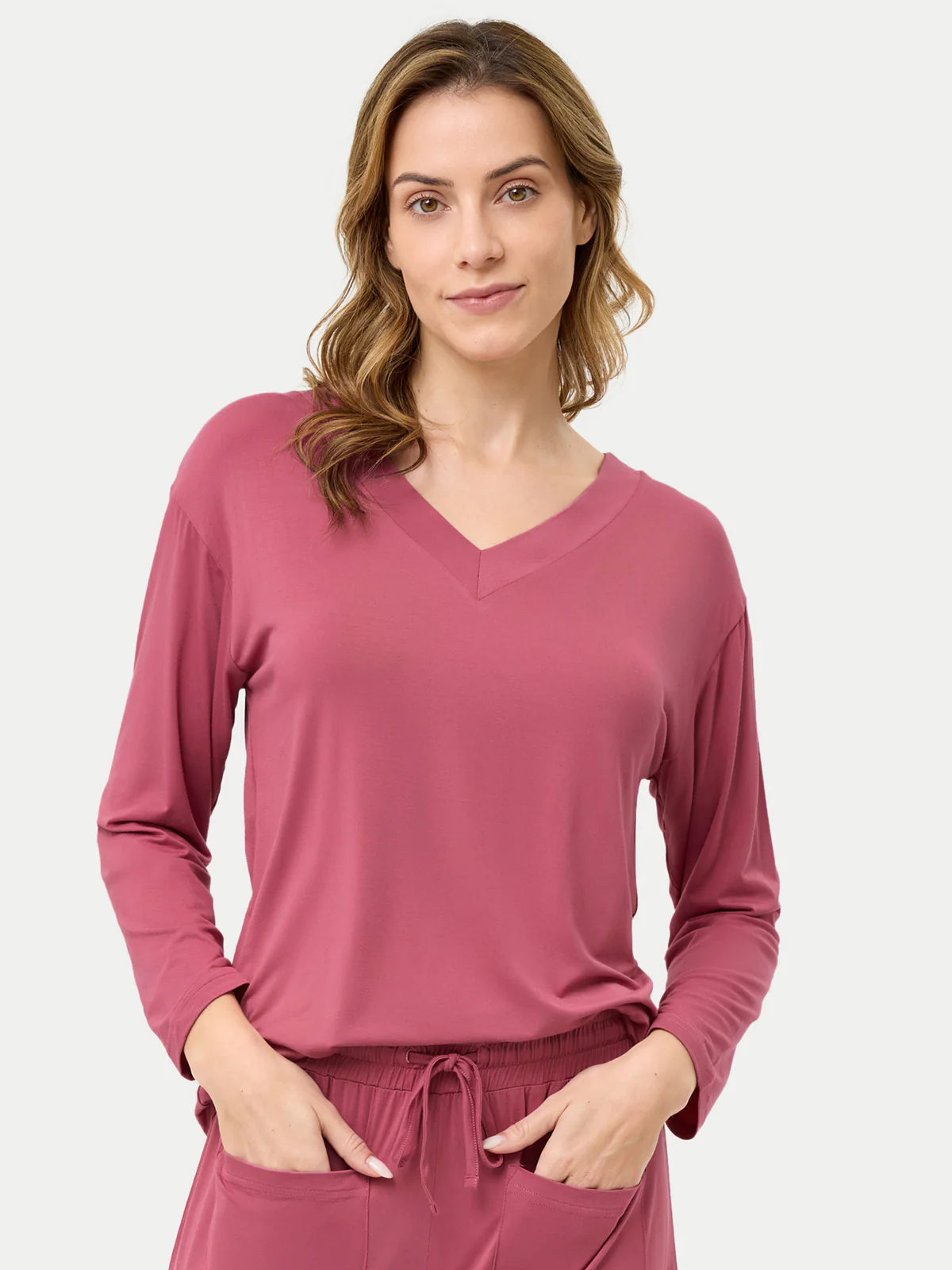 Long Sleeve Bamboo Slouchy PJs Top - Image 33