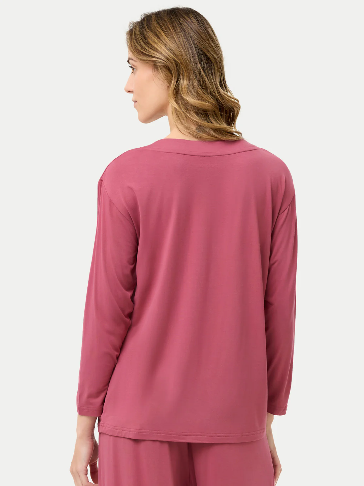 Long Sleeve Bamboo Slouchy PJs Top - Image 35