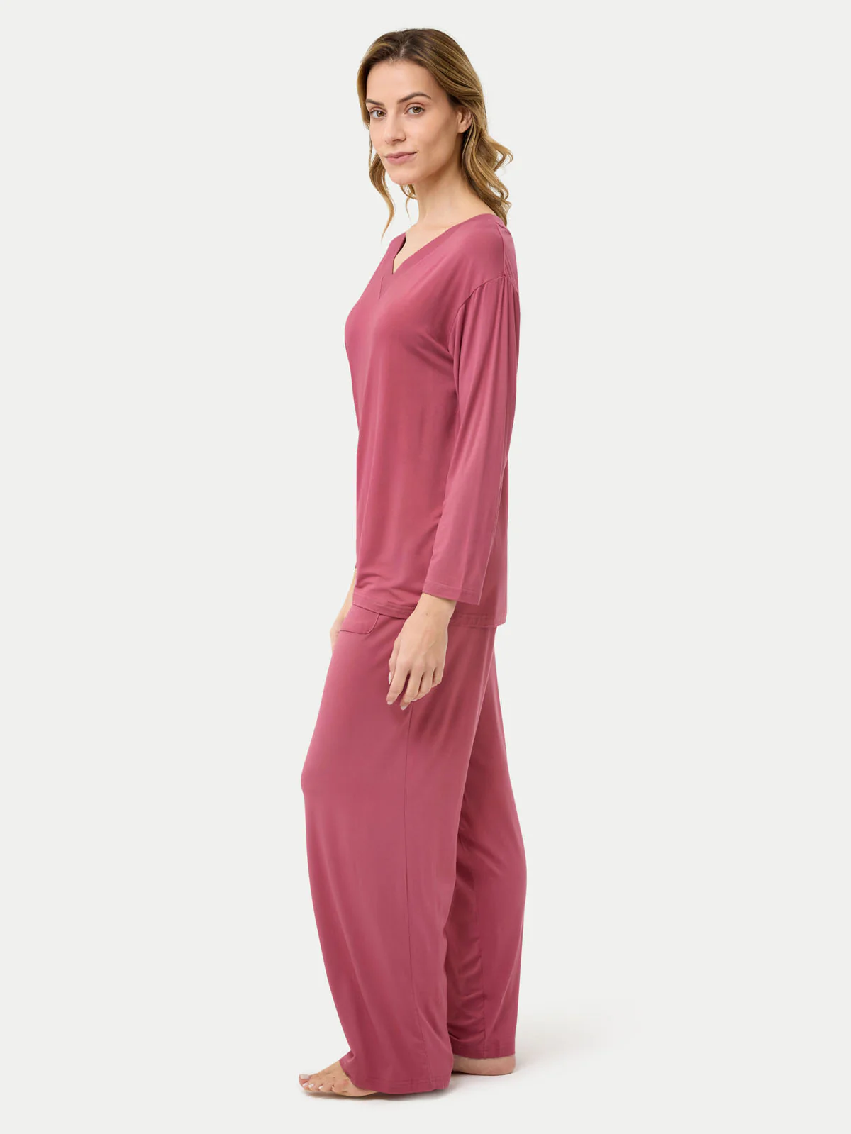 Long Sleeve Bamboo Slouchy PJs Set - Image 25