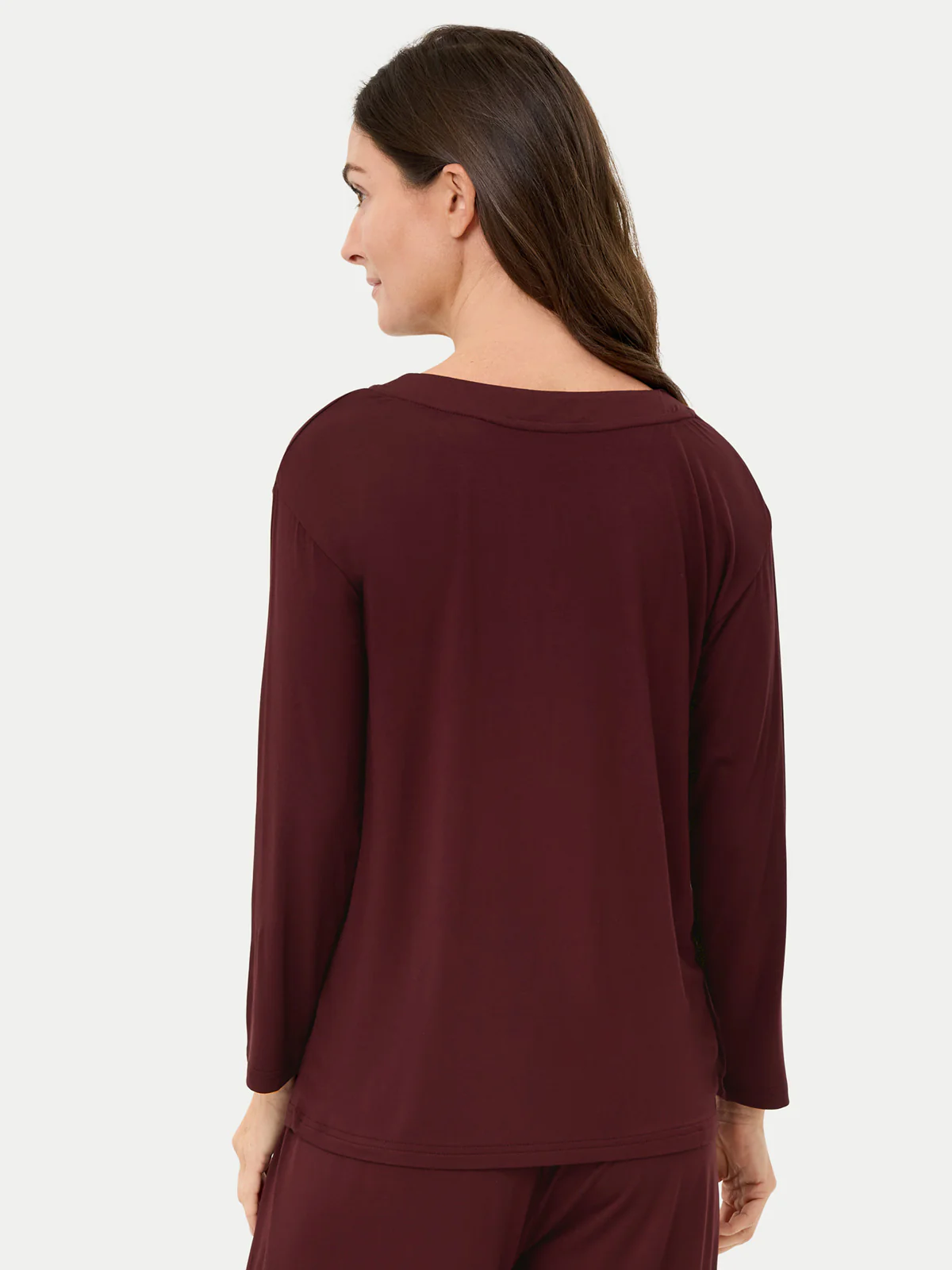 Long Sleeve Bamboo Slouchy PJs Top - Image 74