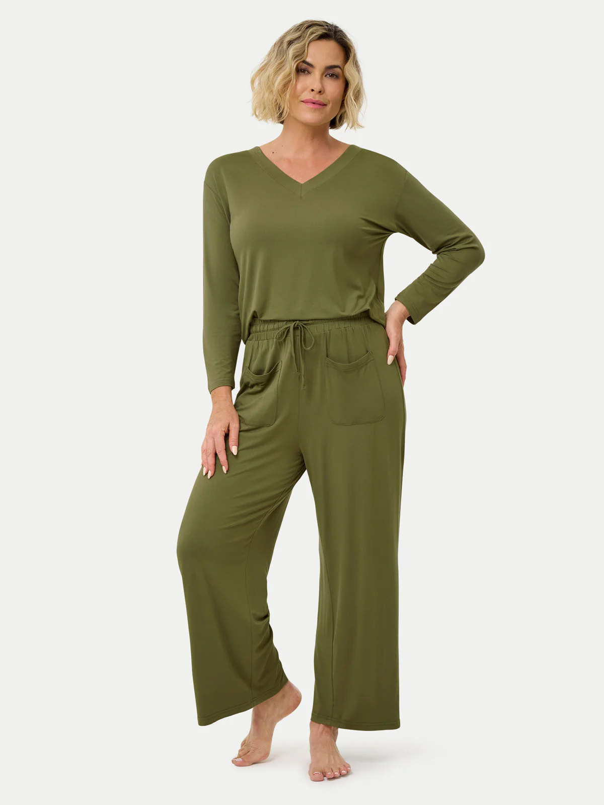 Long Sleeve Bamboo Slouchy PJs Set - Image 70