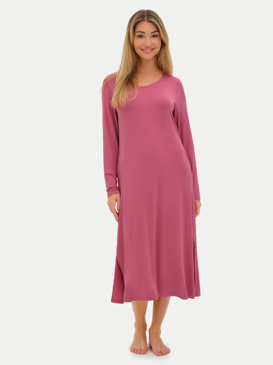 Long Sleeve Long Bamboo Sleepshirt - Image 20