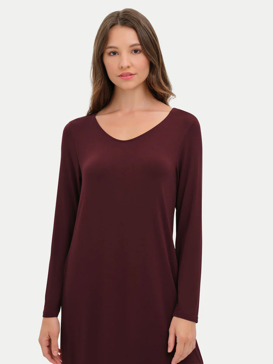 Long Sleeve Long Bamboo Sleepshirt - Image 65