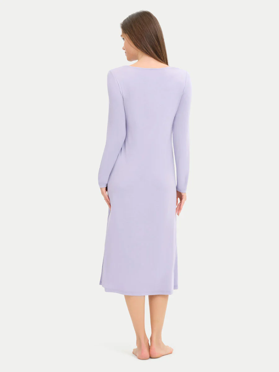 Long Sleeve Long Bamboo Sleepshirt - Image 68