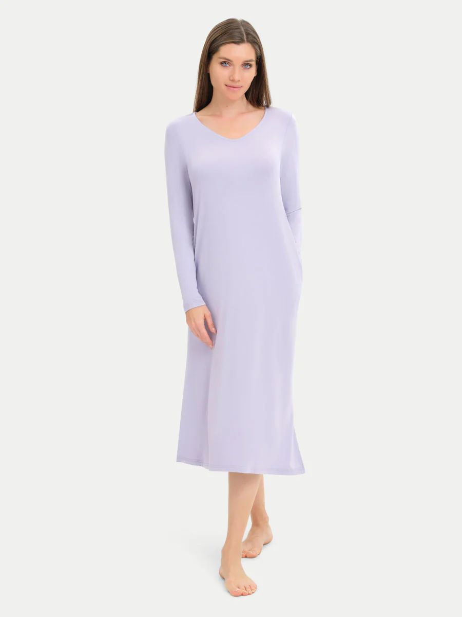 Long Sleeve Long Bamboo Sleepshirt - Image 71