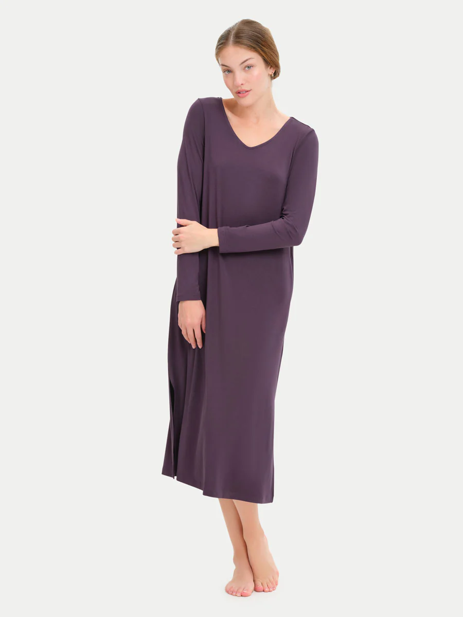 Long Sleeve Long Bamboo Sleepshirt - Image 78
