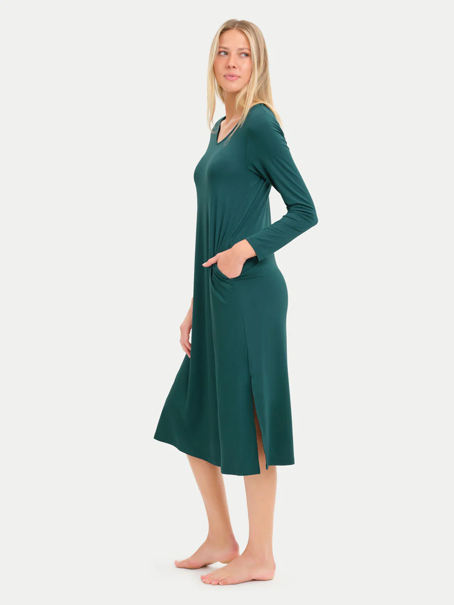 Long Sleeve Long Bamboo Sleepshirt - Image 80