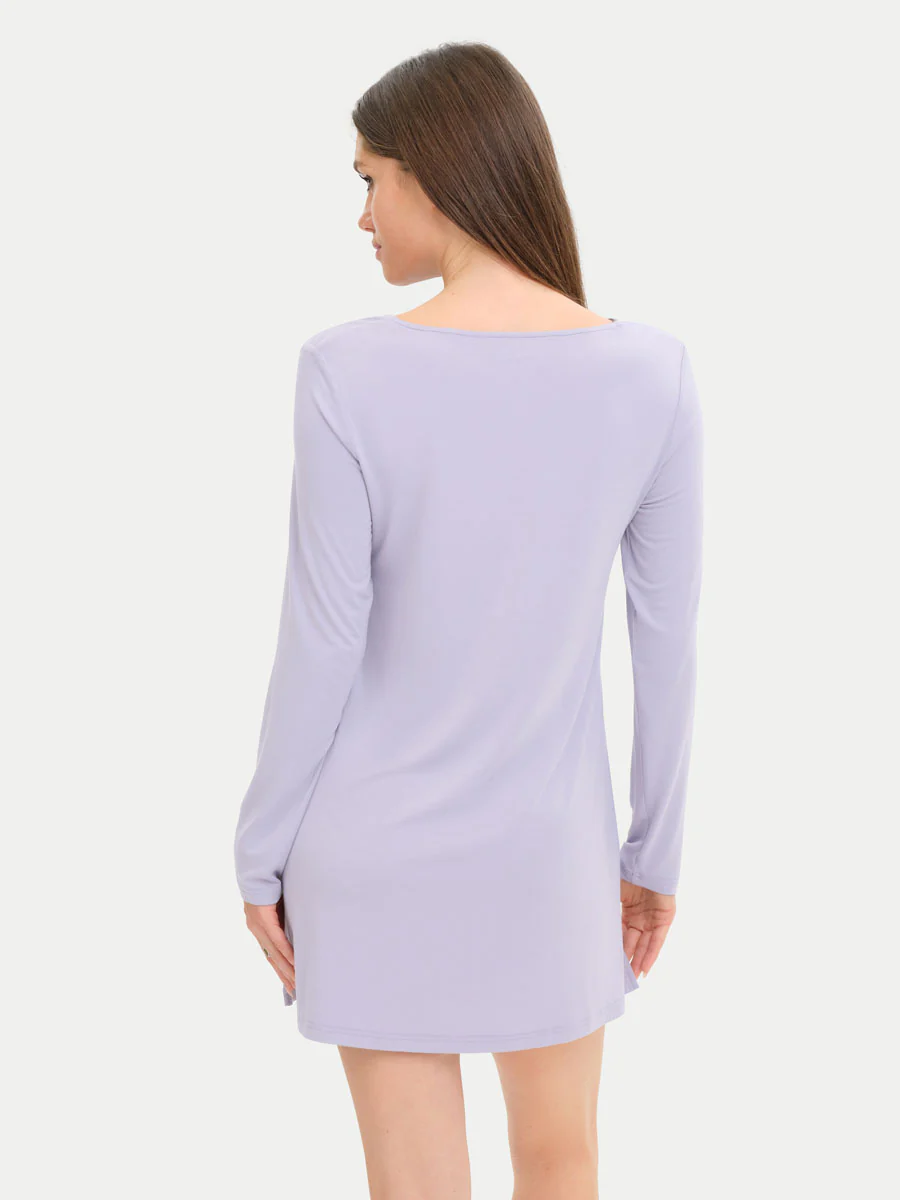 Long Sleeve Short Bamboo Sleepshirt - Image 72