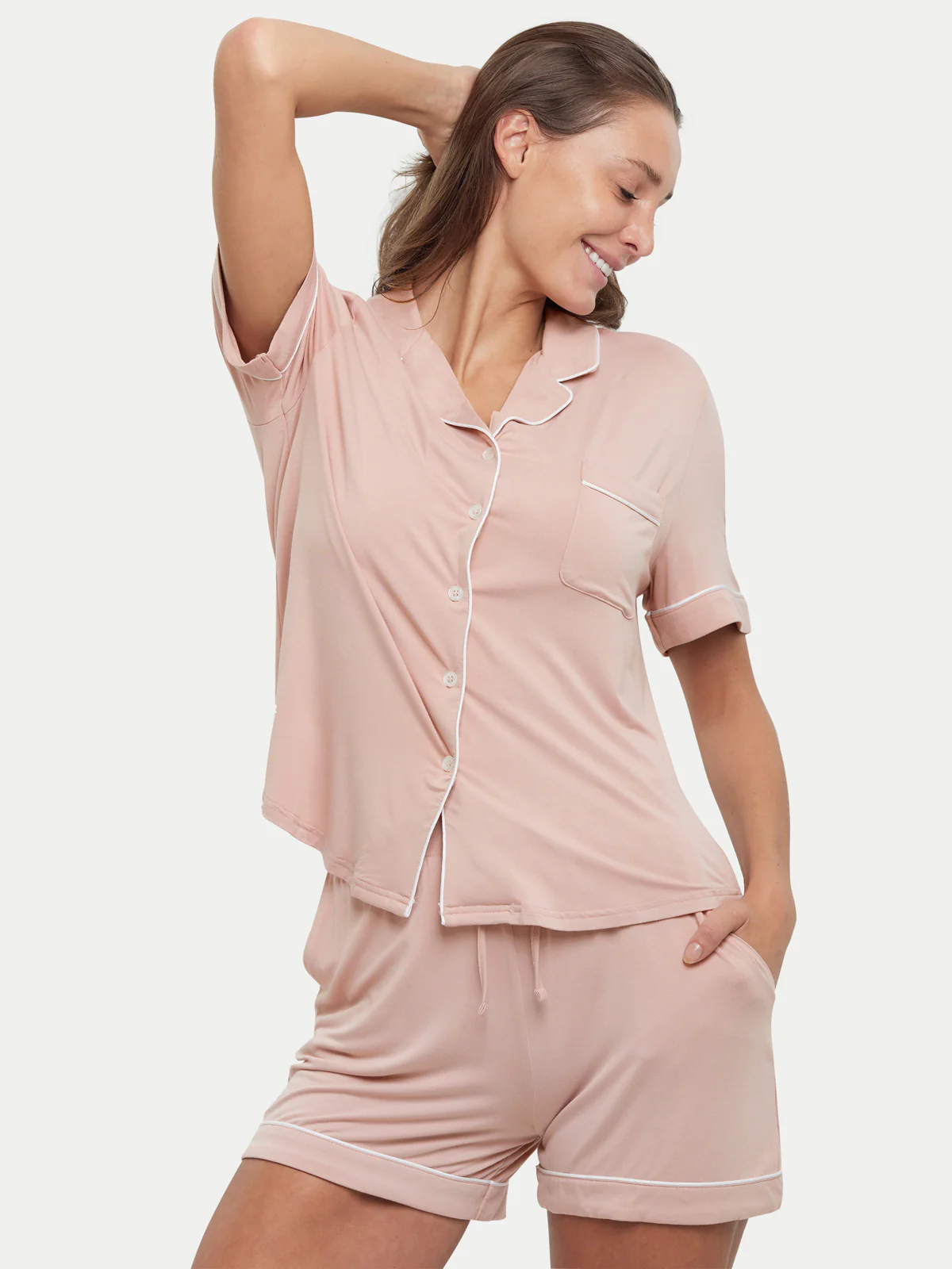 Short Sleeve Bamboo Pajama Set - Image 81