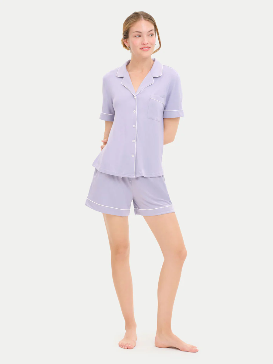 Short Sleeve Bamboo Pajama Set - Image 87