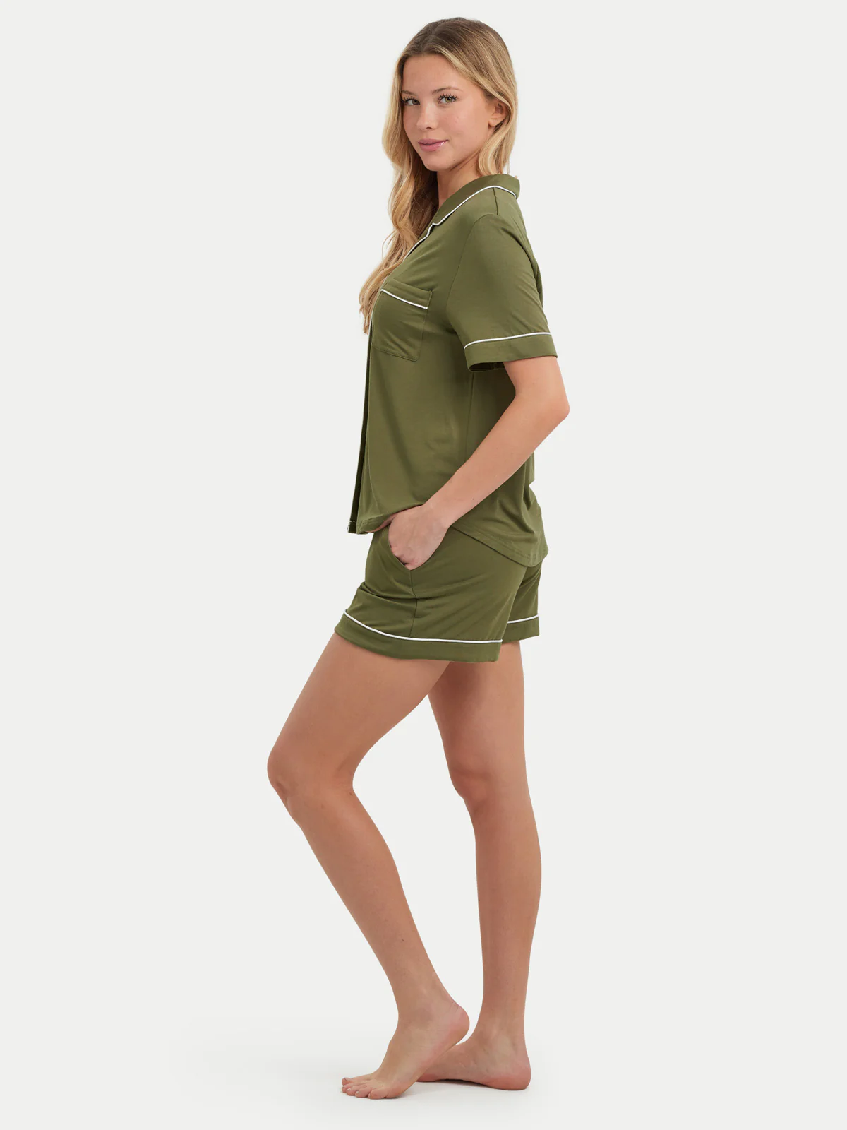 Short Sleeve Bamboo Pajama Set - Image 9