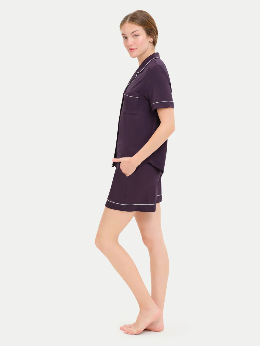 Short Sleeve Bamboo Pajama Set - Image 95