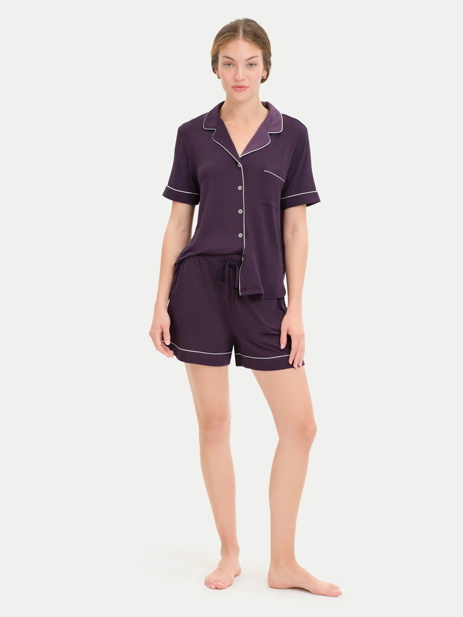 Short Sleeve Bamboo Pajama Set - Image 99