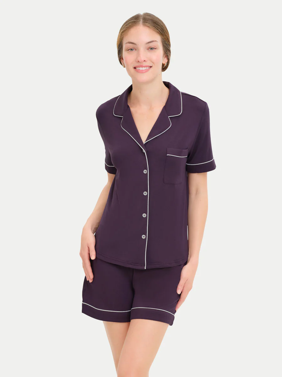 Short Sleeve Bamboo Pajama Shirt - Image 91