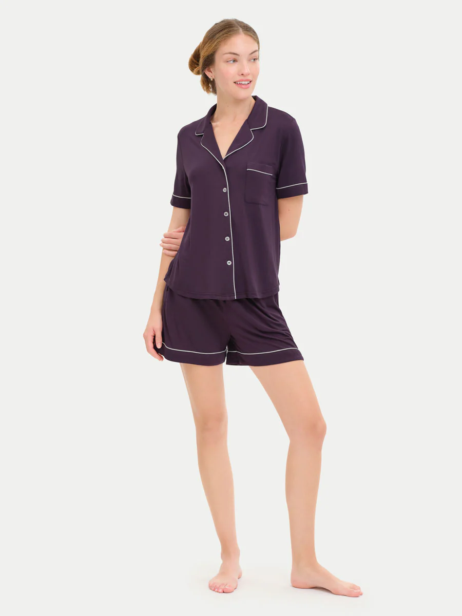 Short Sleeve Bamboo Pajama Shirt - Image 93