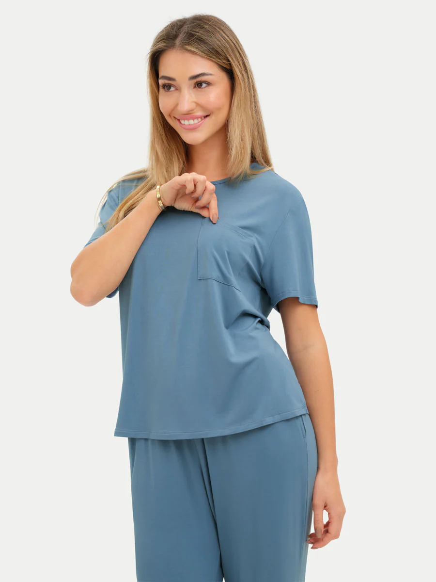 Short Sleeve Bamboo Relaxed Tee - Image 60