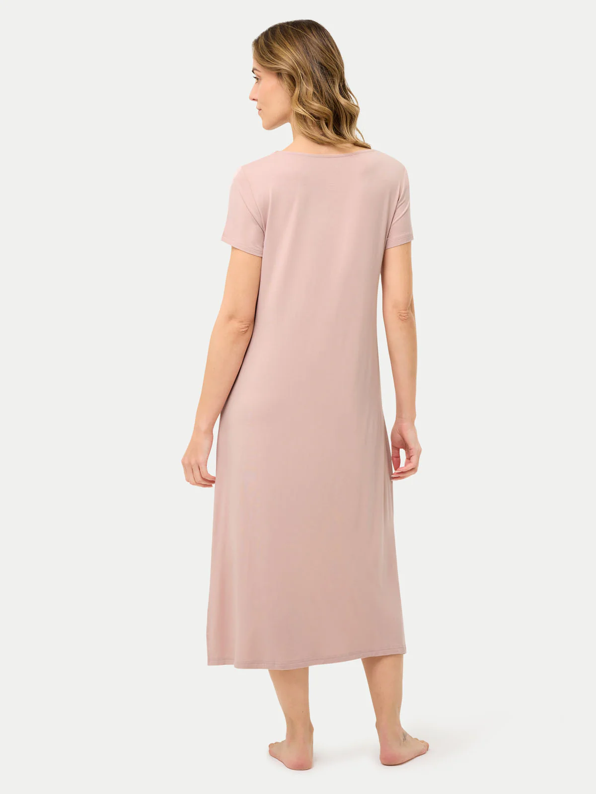 Short Sleeve Long Bamboo Sleepshirt - Image 12