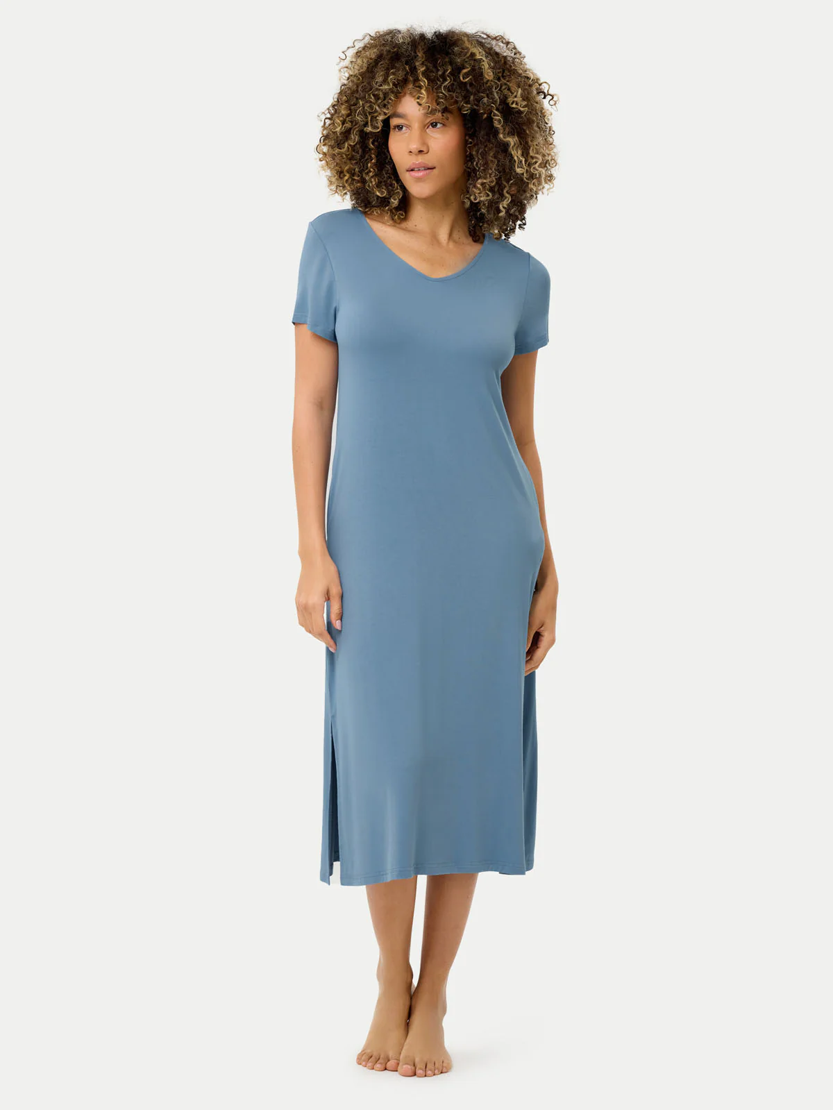 Short Sleeve Long Bamboo Sleepshirt - Image 17