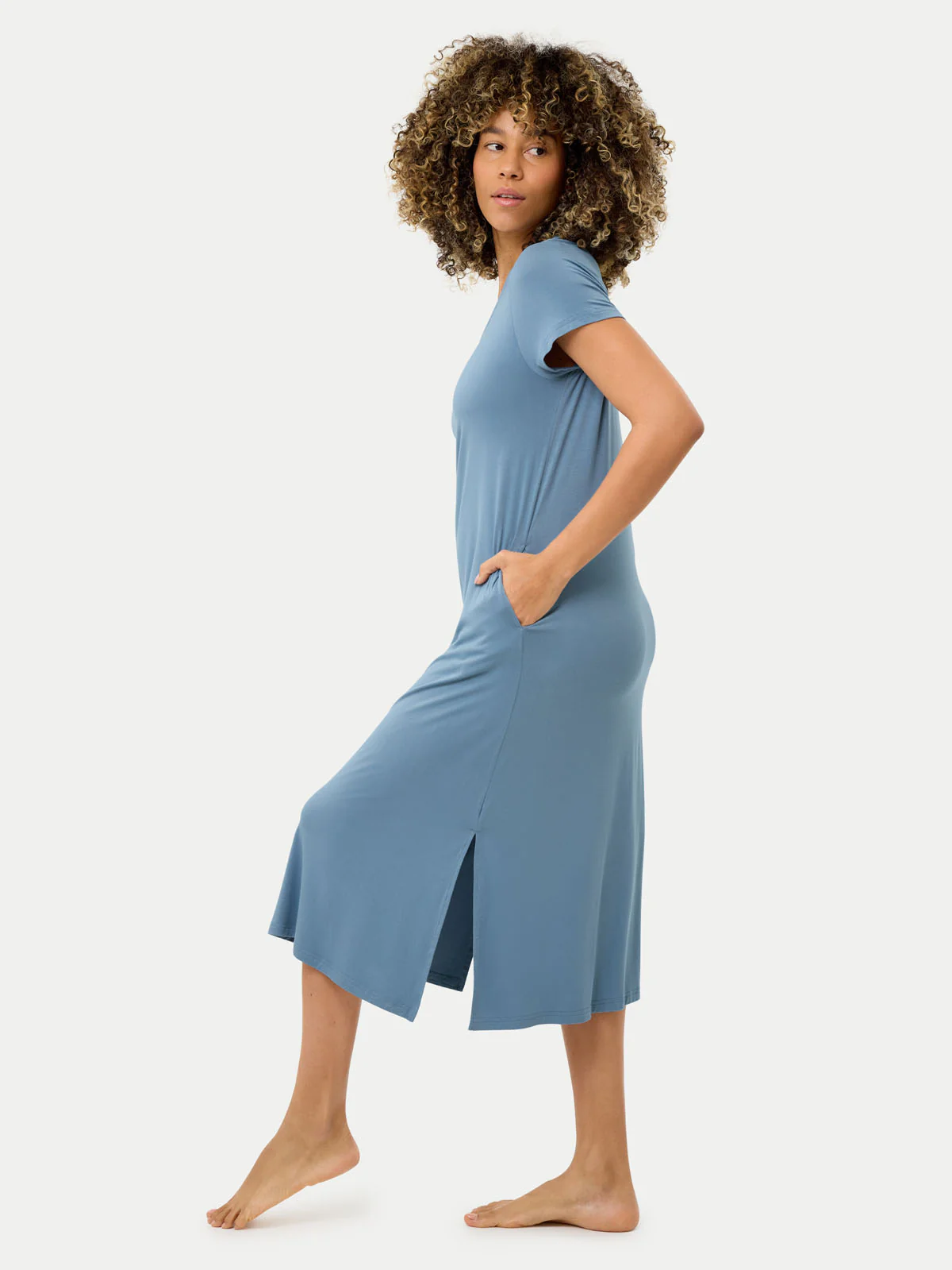 Short Sleeve Long Bamboo Sleepshirt - Image 19