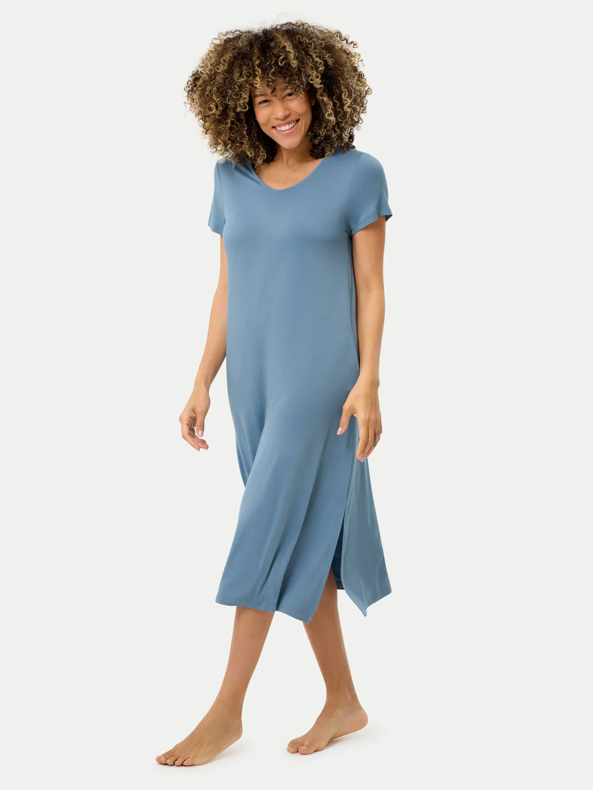 Short Sleeve Long Bamboo Sleepshirt - Image 21