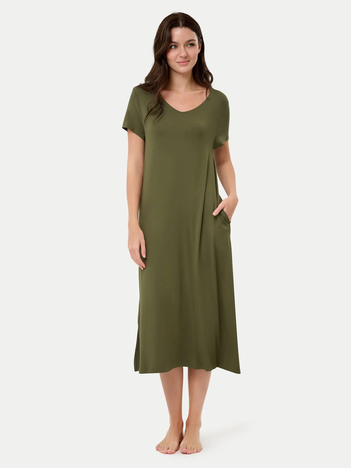 Short Sleeve Long Bamboo Sleepshirt - Image 32