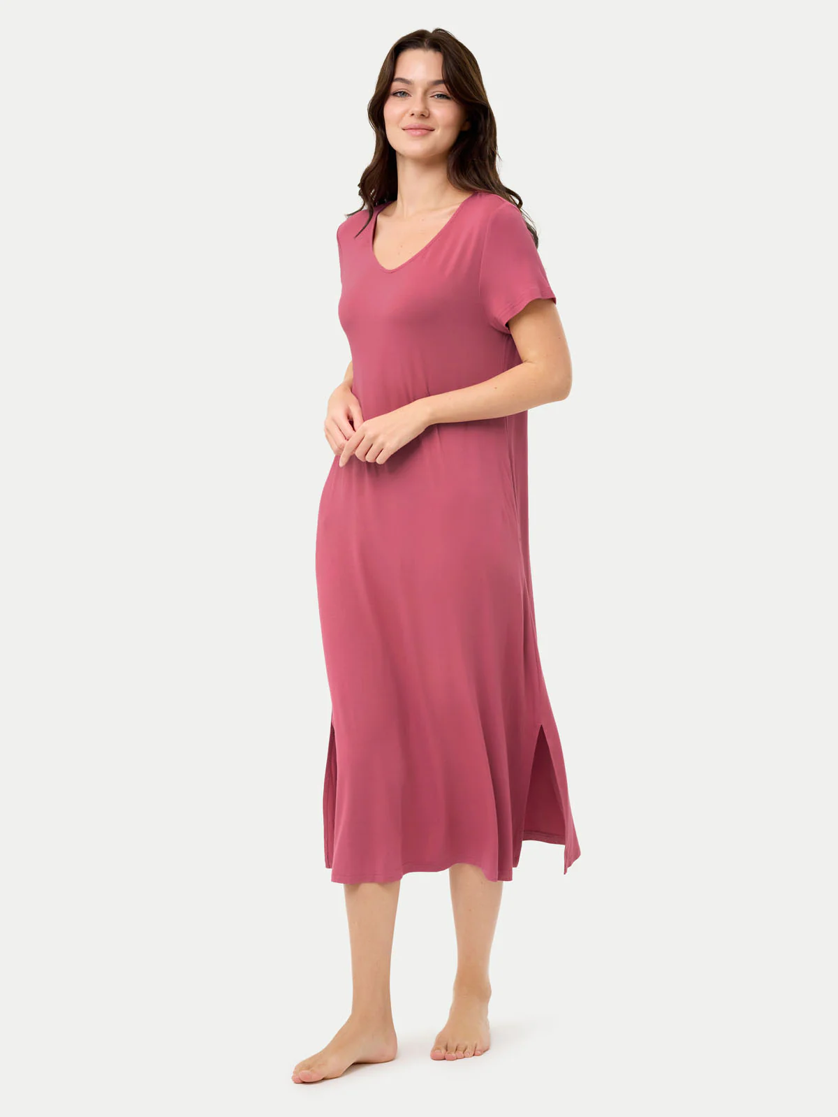 Short Sleeve Long Bamboo Sleepshirt - Image 4