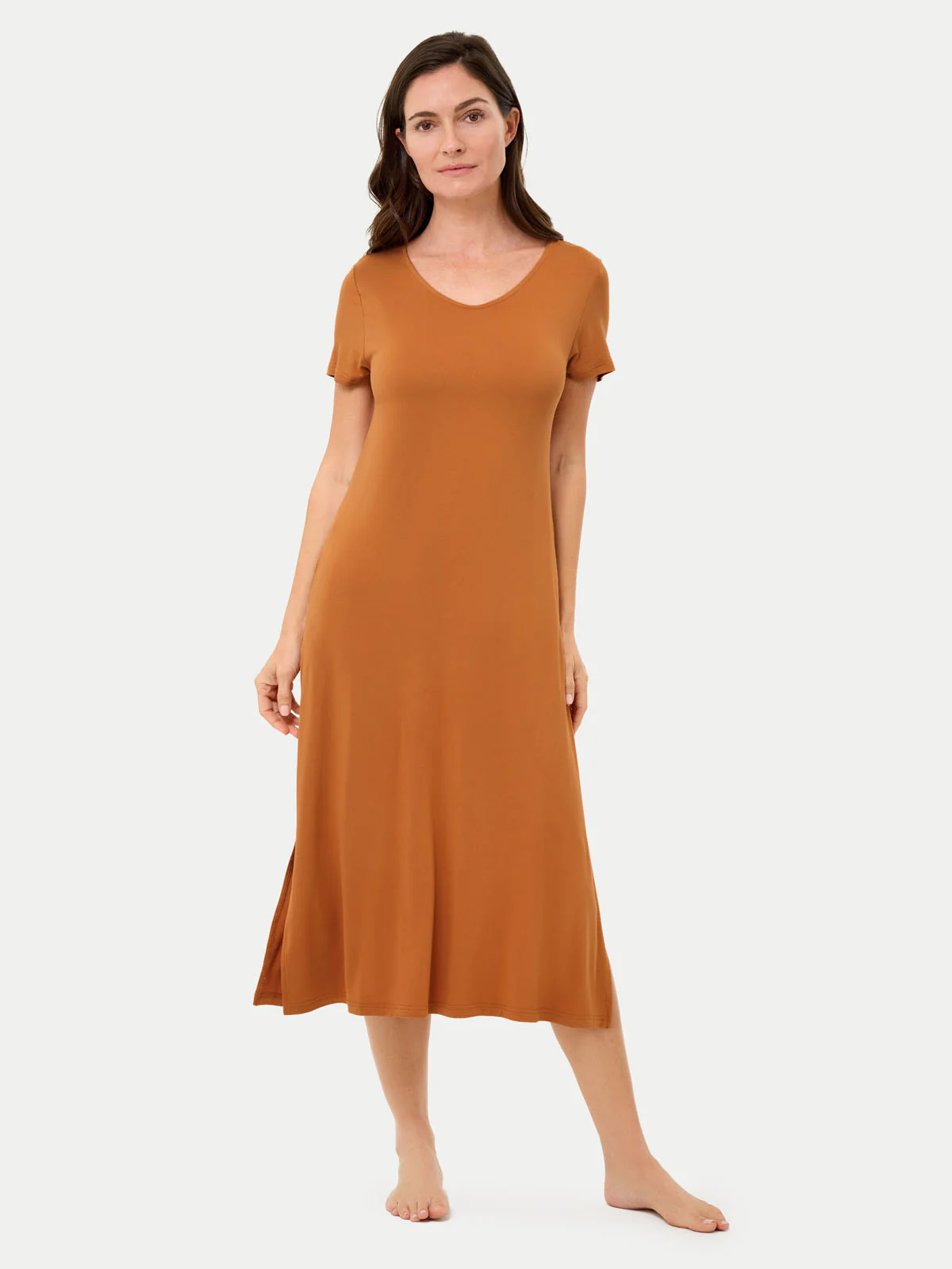 Short Sleeve Long Bamboo Sleepshirt - Image 53