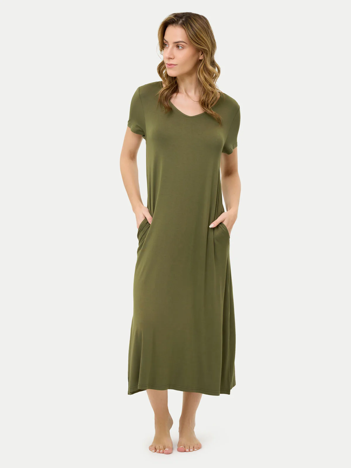Short Sleeve Long Bamboo Sleepshirt - Image 58