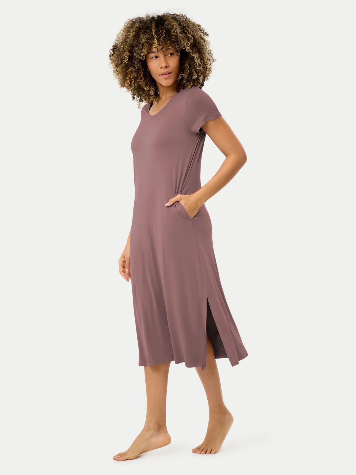 Short Sleeve Long Bamboo Sleepshirt - Image 65