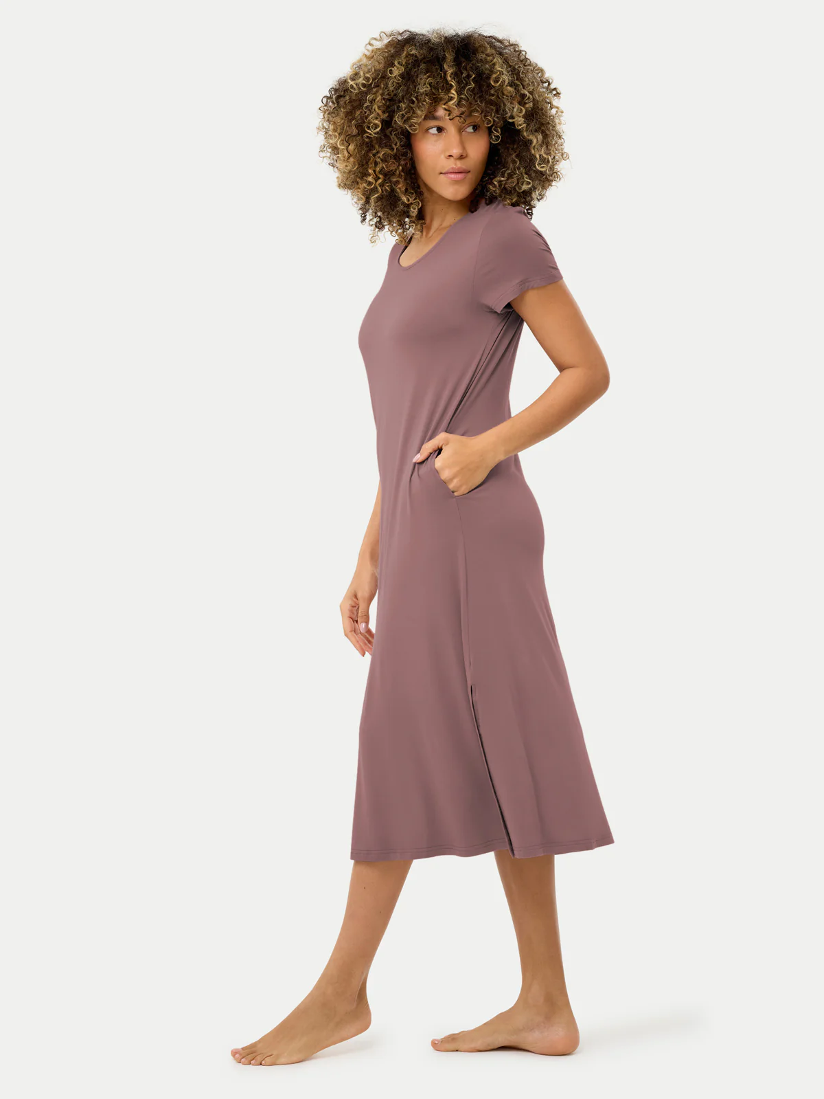 Short Sleeve Long Bamboo Sleepshirt - Image 66