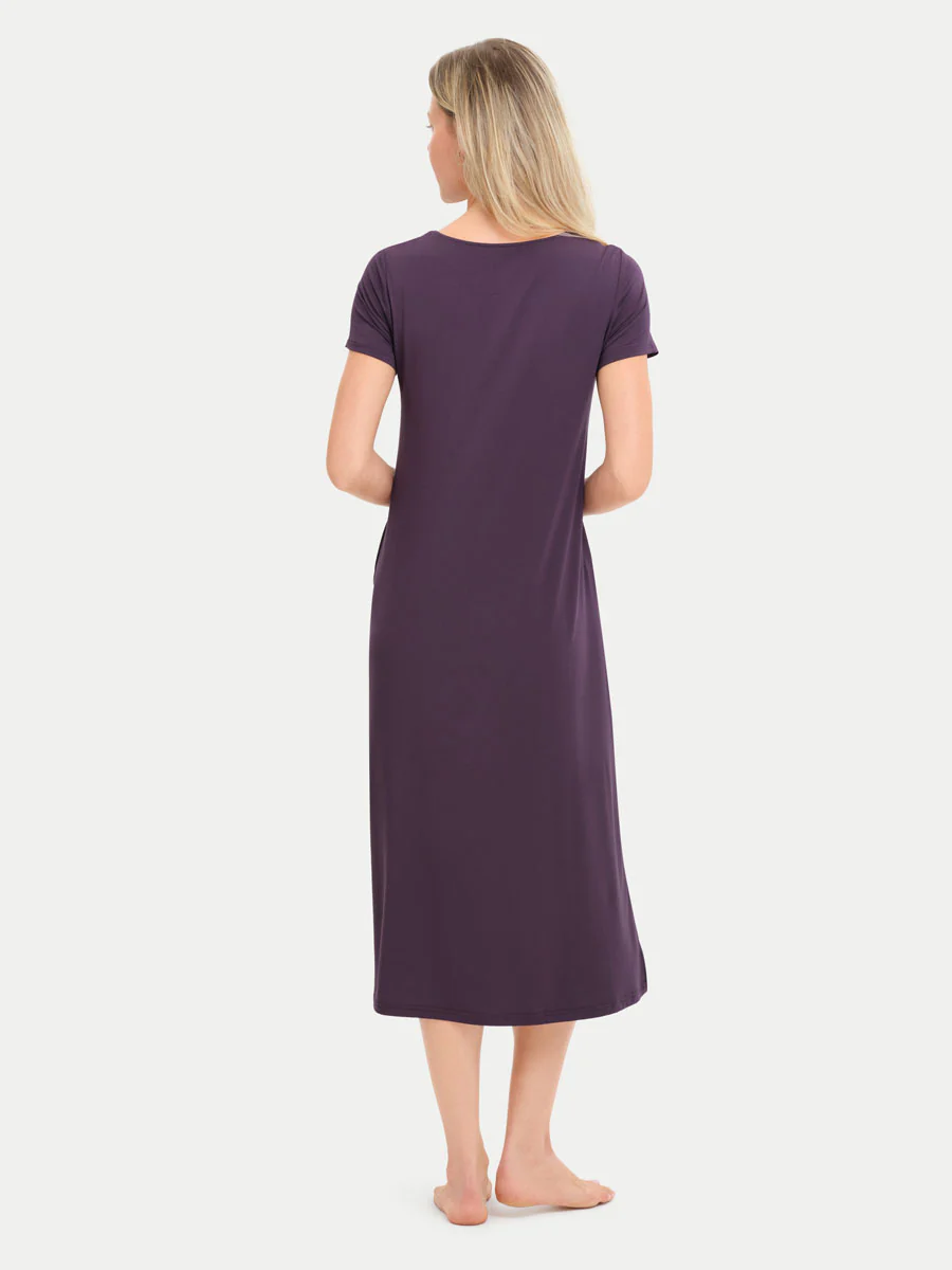 Short Sleeve Long Bamboo Sleepshirt - Image 78