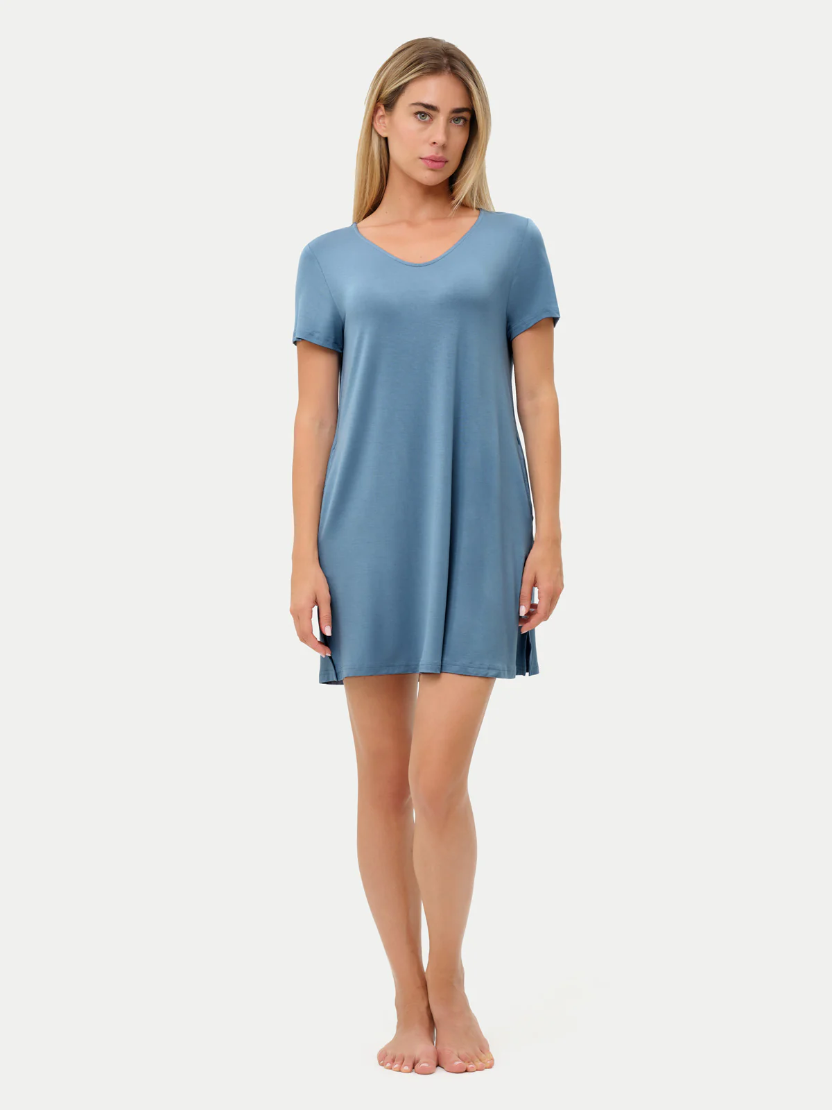Short Sleeve Short Bamboo Sleepshirt - Image 32