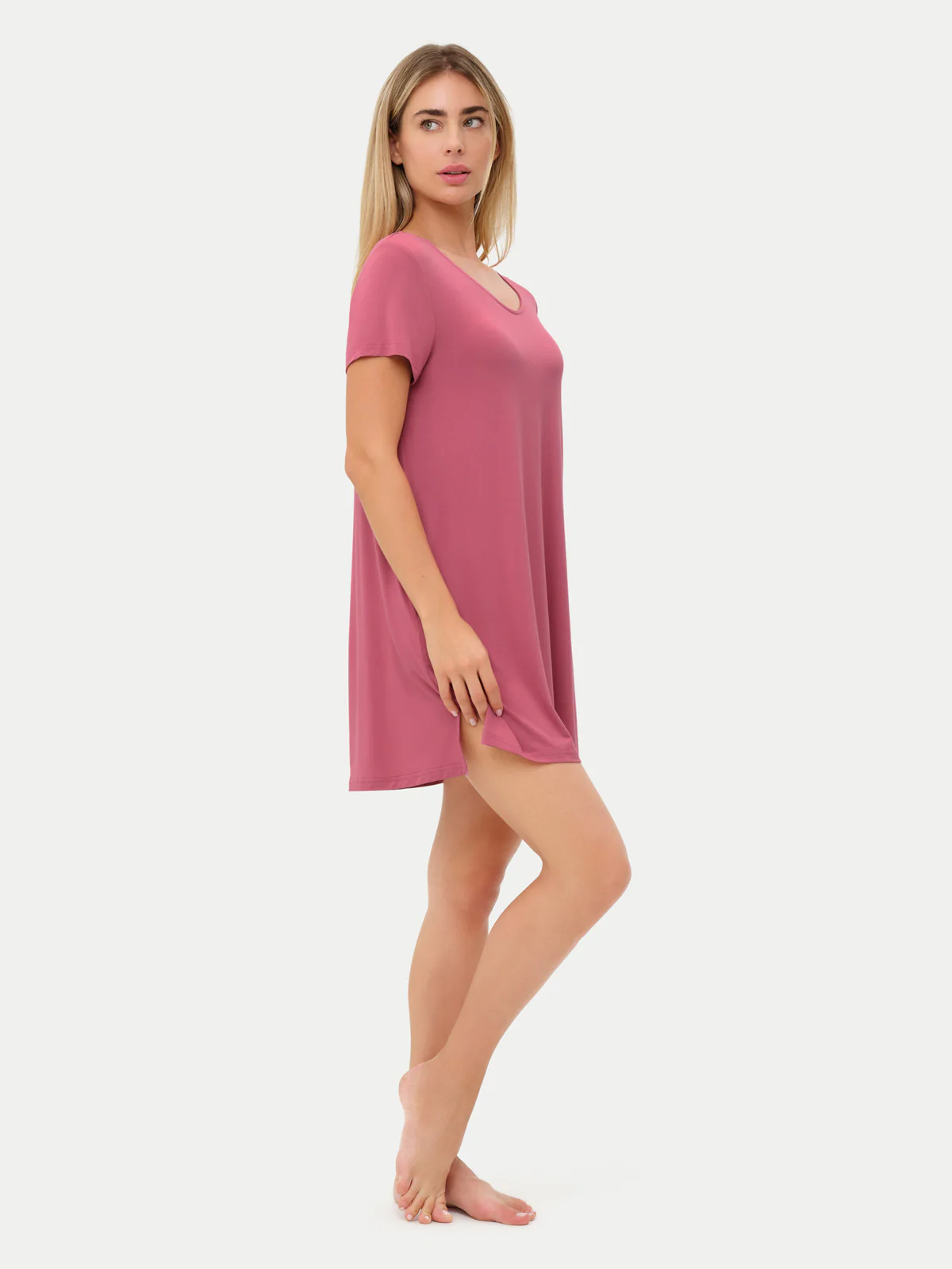 Short Sleeve Short Bamboo Sleepshirt - Image 45